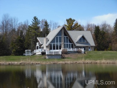 EXECUTIVE  LOG HOME ON 58 ACRES AND 152 FEET ON LAKE MICHIGAN - Lake Home For Sale in Menominee, Michigan