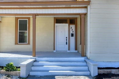 Morning light greets the front porch, setting the tone for a