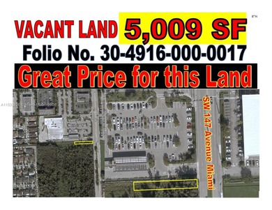 Kendale Lakes Area Lot For Sale in Miami Florida