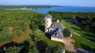 Custom ranch home, with attached five story tower, overlooks - Lake Home For Sale in Pottsboro, Texas