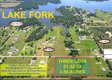 3.54 ACRE LOT IN GATED SUBDIVISION ON LAKE FORK - Lake Lot For Sale in Yantis, Texas