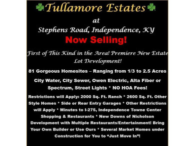 Lake Lot For Sale in Independence, Kentucky