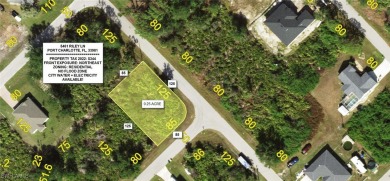 Port Charlotte Waterway Lakes Area Lot For Sale in Port Charlotte Florida