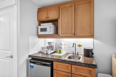 This fully furnished studio offers a spacious private balcony - photo 11