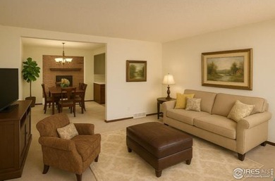 You are home as the easy-care front yard combines a small lawn