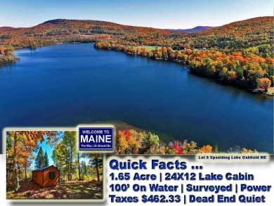 Lake Home For Sale in Oakfield, Maine