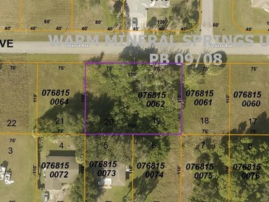 Northport Waterway Lakes and Canals Lot For Sale in North Port Florida