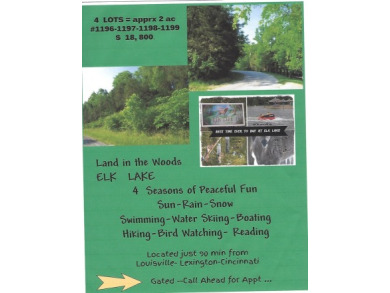 >> LoVe Thinking About Being in the Woods??
apprx 2 acres... - Lake Lot For Sale in Owenton, Kentucky