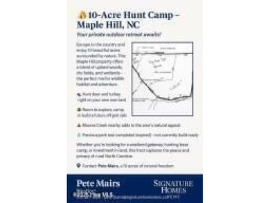 (private lake, pond, creek) Acreage Active Under Contract in Maple Hill North Carolina