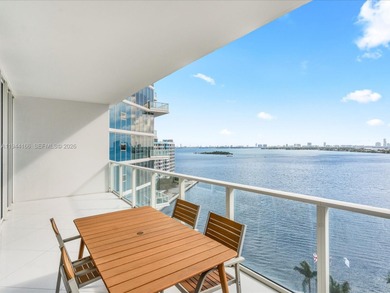 Enjoy unobstructed views of the bay and the Miami Beach skyline