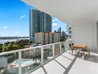 Enjoy unobstructed views of the bay and the Miami Beach skyline