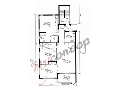 FULLY renovated second-floor 3-bedroom, 2-bath home combining