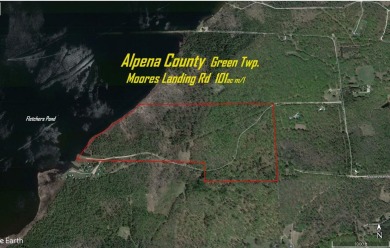 Fletcher Pond Lake Acreage For Sale in Lachine Michigan