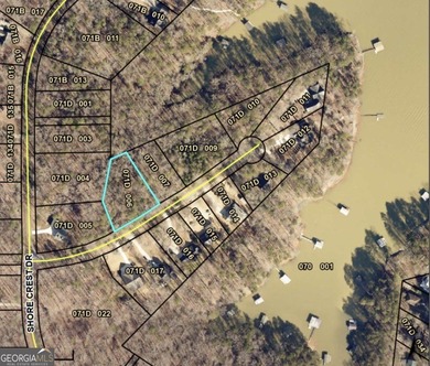 Lake Hartwell Lot For Sale in Martin Georgia