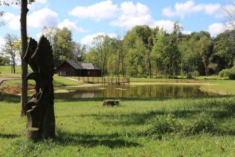 Compound with groomed trails, streams, pond and log lodge - Lake Acreage For Sale in Constantine, Michigan