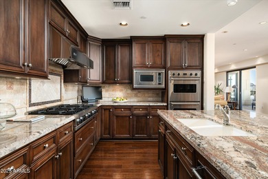 Anchored by an extraordinarily large 36-foot balcony, this