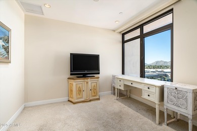 Anchored by an extraordinarily large 36-foot balcony, this