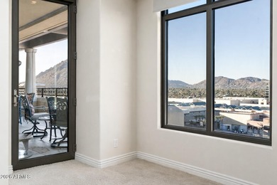 Anchored by an extraordinarily large 36-foot balcony, this