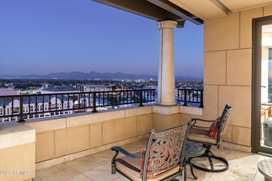 Anchored by an extraordinarily large 36-foot balcony, this