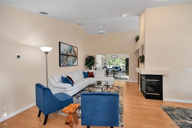 Enter to vaulted ceilings, beautiful bamboo floors in living and - photo 6