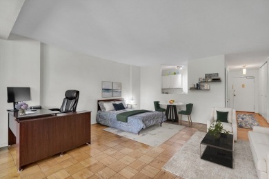 Spacious 5th-floor studio at 9 Hawthorne Place with a 3-season