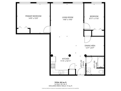 This beautiful 2-bedroom + office, 1-bath condo offers