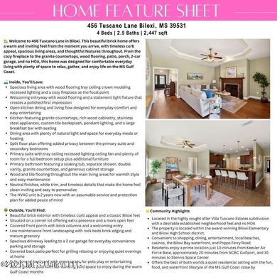 Welcome to 456 Tuscano Lane in Biloxi, MS, a beautiful brick - photo 2