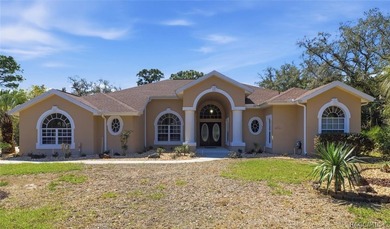 Located on a double lot, this Sugarmill Woods pool home is sure - photo 1