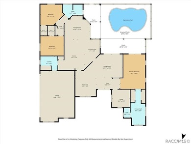 Located on a double lot, this Sugarmill Woods pool home is sure - photo 2