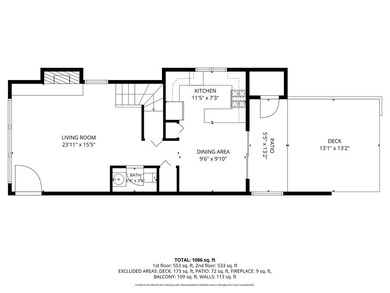 End-unit triplex home with 2 bedrooms, 2.5 bathrooms, and 1,156 - photo 30