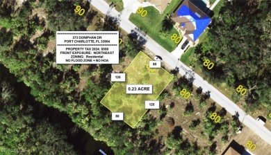 Port Charlotte Waterway Lakes Area Lot For Sale in Port Charlotte Florida