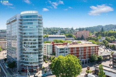 Enjoy west-facing city, sunset, and stadium views at this modern