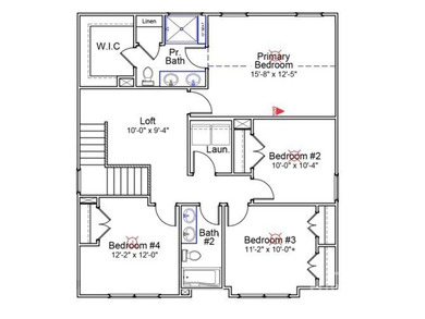 The Guilford offers 4 bedrooms, 2.5 baths, and a thoughtfully - photo 3