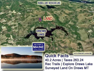 Lake Acreage For Sale in Linneus, Maine