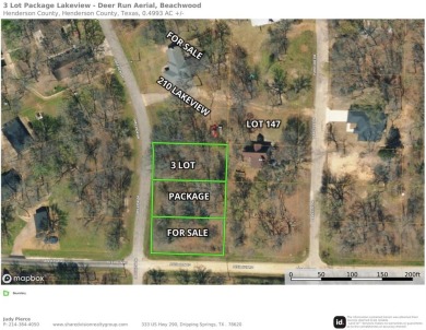 CONTIGUOUS 3 LOTS - CORNER - Here's your opportunity to BUILD - Lake Lot For Sale in Trinidad, Texas