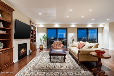 Anchored by an extraordinarily large 36-foot balcony, this