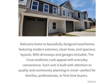 (private lake, pond, coastal) Townhome/Townhouse For Sale in Woodstock Alabama