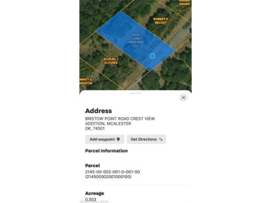 Lake Lot For Sale in Mcalester, Oklahoma