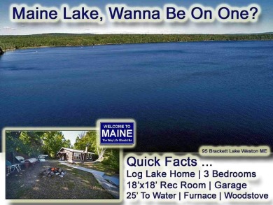 Lake Home For Sale in Weston, Maine