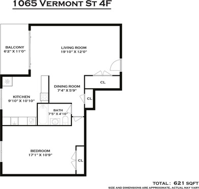 Welcome to 1065 Vermont Street, Unit 4F - a bright and spacious