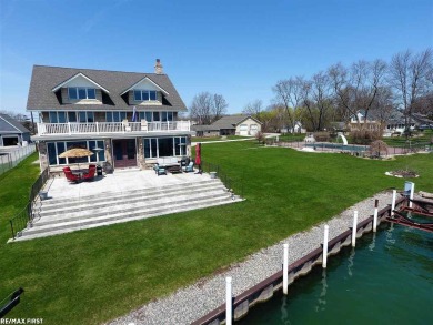 St Clair River Home For Sale in Marine City Michigan