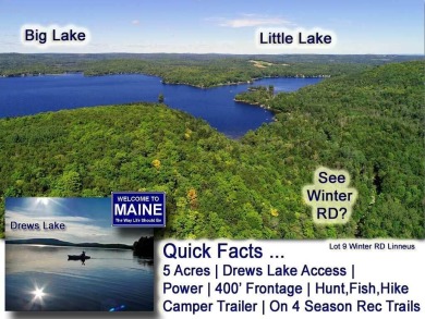 Drews - Meduxnekeag Lake Acreage For Sale in Linneus Maine