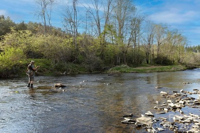RIVERFRONT home on 2.4 acres in Linville Falls, where the sound - photo 9