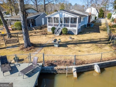 Fenced Deeded lakefront 3BR Home, 2 Garages & Garage Apt - Lake Home For Sale in Jackson, Georgia