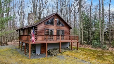 The allure and charm of a log home and this one fits the bill - Lake Home For Sale in Wurtsboro, New York