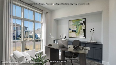 Home office with French doors and formal dining room frames - photo 5