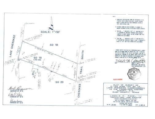 Lake Cherokee Lot For Sale in Henderson Texas