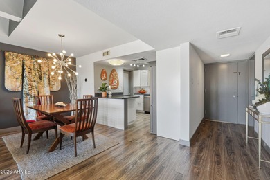 Striking mid-century modern 2 bed, 2 bath condo located at The