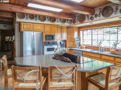 This beautiful log home features soaring ceilings and large - photo 9