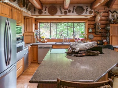 This beautiful log home features soaring ceilings and large - photo 10